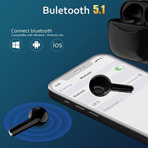 Tikgram Bluetooth Kulaklık Destekler USB-C Kablosuz Şarj Kulaklık, Su Geçirmez kılıf, kulak Bluetooth Kulaklık ile Mikrofon/Dokunmatik,