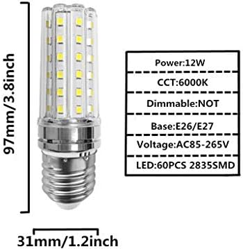 E27 Mısır LED Ampuller 12 W LED Şamdan Ampul 100 W Eşdeğer, 12 W LED Mum Ampuller, E26 / E27 Orta Soket Bankası, Olmayan Dim,