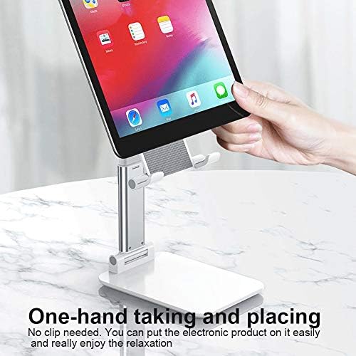 heaven2017 Katlanabilir Tablet Standı Telefon Tutucu Masaüstü Standı Metal Uzatılabilir Geri Çekilebilir Pembe