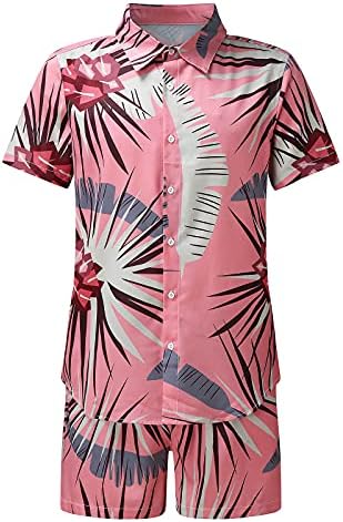Xiloccer erkek Hawaii Gömlek Takım Elbise 2021 Erkek Yaz Kıyafeti erkek Rahat Eşofman erkek 2 Parça Plaj Gömlek Takım Elbise