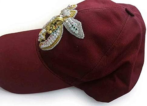 Regalia Lodge Shriner Mücevher İşlemeli Bordo Beyzbol Şapkası
