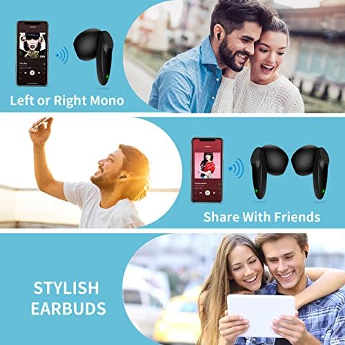 Burxo kablosuz Kulaklık Akıllı Dokunmatik Bluetooth Kulaklık Çift Konak Kulaklık ile Uyumlu Android ve ıOS Yerli Ses Asistanı