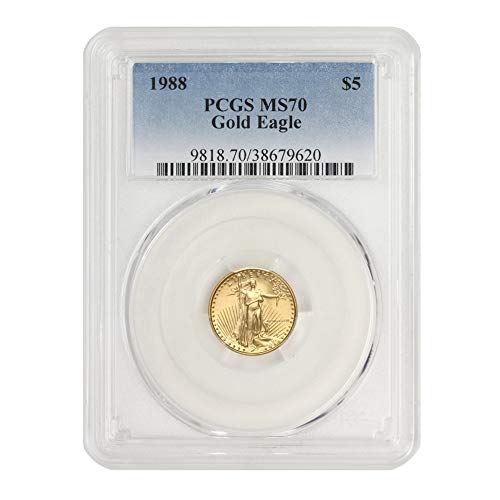1988 1/10 oz Amerikan Altın Kartal MS-70 CoinFolio tarafından $ 5 MS70 PCGS
