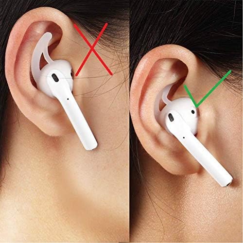 EarFit Kulak Kancaları ve Kapakları / 2 Çift Slimfit Slayt Durumda / 2 Çift Kanca Güvenli Silikon Kulak Bakla Spor Aksesuarları