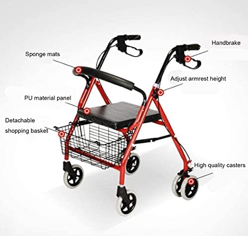 Yardımcı Haddeleme Sepeti Mutfak Ada Arabası Hizmet Catering Depolama Sepeti Tekerlekli Sandalyeler Hafif Katlanır Ayarlanabilir