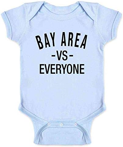 Bay Area vs Herkes San Francisco Oakland Açık Mavi 6 M Bebek Erkek Bebek Kız Bodysuit