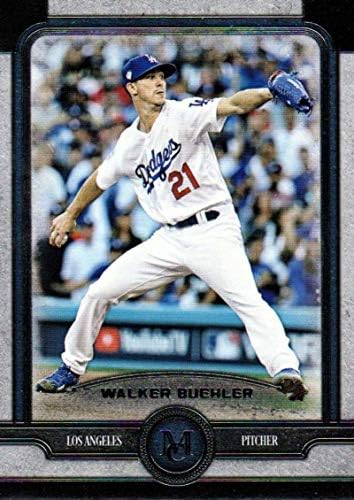 2019 Topps Müzesi Beyzbol 51 Walker Buehler Los Angeles Dodgers Resmi MLB Ticaret Kartı