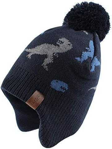 Zsedrut Kış Dinozor Erkek Bebek Şapka Örgü Çocuklar Ponpon Bere Polar Astar Şapka Bebek Yürüyor Boys için