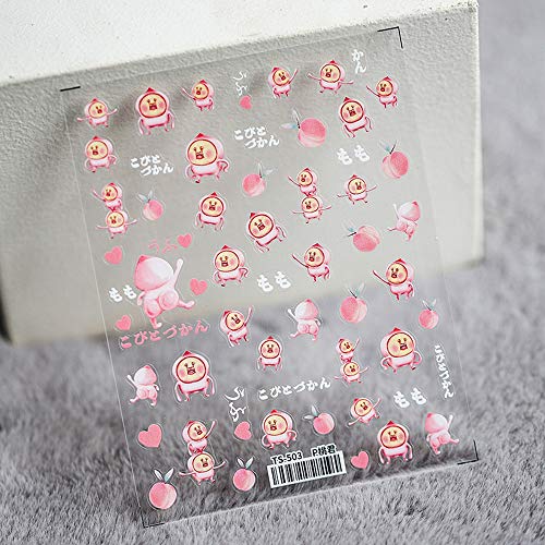 1 ADET Kazımayı Çiçek Şeftali Manikür Aksesuarları DIY Nail Art Tırnak Çıkartması 5D Kabartmalı Tırnak Sticker Tırnak Folyo(01)