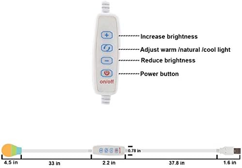 Oirtmiu 10 W taşınabilir USB LED ampul ayarlanabilir sıcak / soğuk / doğa ışık 1-10 parlaklık gece aydınlatma için GÜNEŞ PANELİ