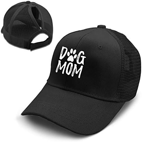 OASCUVER kadın Köpek Anne Şapka At Kuyruğu Ayarlanabilir Vintage Yıkanmış Sıkıntılı Denim Beyzbol Baba Kap
