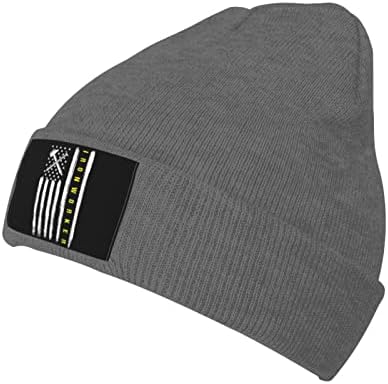 FDSHISAN Ironworker-Bayrak Kasketleri Şapkalar için Bayan Erkek Kış Sıcak Şapka Yumuşak Kafatası Kapaklar Siyah