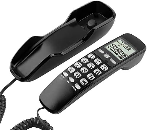 Yoidesu KX-T888CID Mini Duvar Telefon Ev Ofis Otel Sabit Telefon için Gelen Arayan KIMLIĞI ile LCD Ekran Kablolu Telefon Duvara