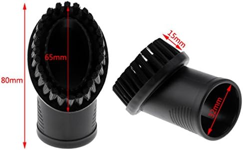 32mm Konnektörlü Elektrikli Süpürgeler için Gazechimp Oval Kafa Toz Fırçası Fırçaları-Siyah
