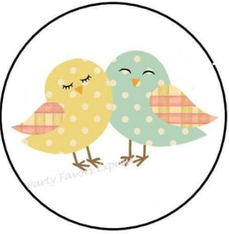 30 Pcs 1.5 İnç Tatlı Kuşlar Çıkartmalar - Kuş Çıkartmalar-Düğün Çıkartmalar için Zarf Mühürler Etiketleri-D AA61RK