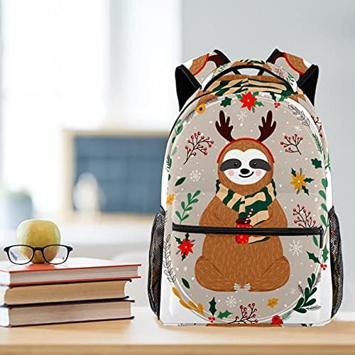 Sırt çantası Noel tembellik okul çantası büyük kapasiteli Bookbag erkek ve kız için